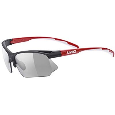 Uvex sportstyle 802 v, Sportbril Unisex-Volwassene, black red/smoke, one size Uvex sportstyle 802 v, Sportbril Unisex-Volwassene, black red/smoke, one size