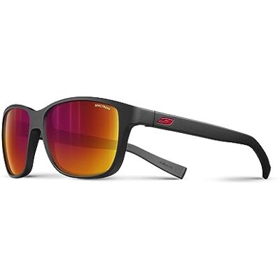 Julbo Powell Zonnebril voor heren, matzwart/rood Julbo Powell Zonnebril voor heren, matzwart/rood