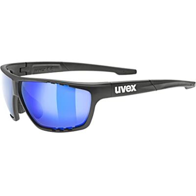 Uvex Sportstyle 706 sportbril voor volwassenen, uniseks, matzwart/blauw, Eén maat Uvex Sportstyle 706 sportbril voor volwassenen, uniseks, matzwart/blauw, Eén maat