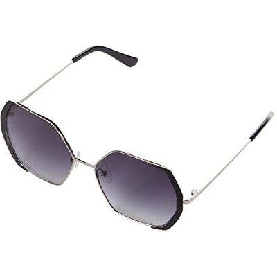 Guess Factory Geometrische zonnebril voor dames, kleurverloopglazen, model GF0387 10B, 57 Eén maat Guess Factory Geometrische zonnebril voor dames, kleurverloopglazen, model GF0387 10B, 57 Eén maat