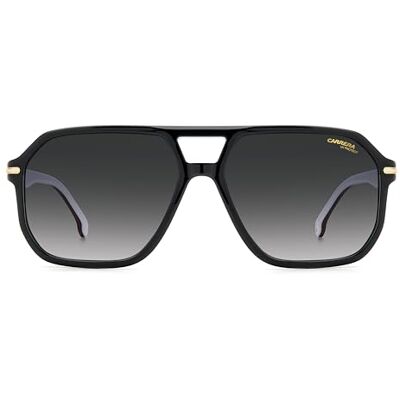 Carrera 302/S zonnebril zwart wit/grijs shaded 59/15/145 heren 59/15/145 Carrera 302/S zonnebril zwart wit/grijs shaded 59/15/145 heren 59/15/145