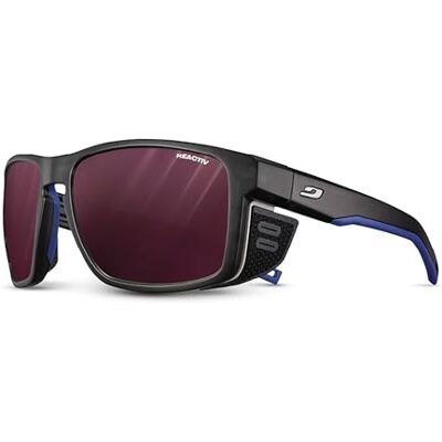 Julbo Shield M Zonnebril Black Tryearslu/Blauw/Wit, Uniseks Volwassenen, Black Tryearslu/Blauw/Wit, M M Julbo Shield M Zonnebril Black Tryearslu/Blauw/Wit, Uniseks Volwassenen, Black Tryearslu/Blauw/Wit, M M