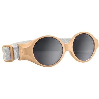 Béaba , Zonnebril voor baby's, 0-9 maanden, 100% uv-bescherming, CAT 4, zijbescherming, optimaal comfort, verstelbare elastische hoofdband, oker Béaba , Zonnebril voor baby's, 0-9 maanden, 100% uv-bescherming, CAT 4, zijbescherming, optimaal comfort, verstelbare elastische hoofdband, oker