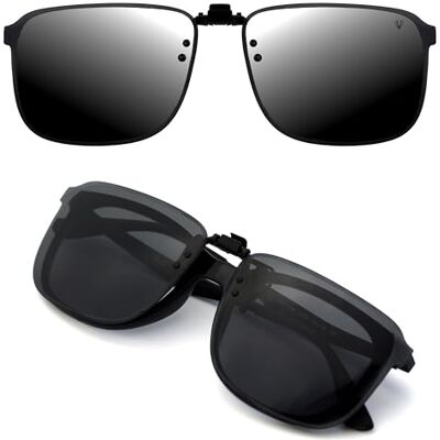 CREYESTAL Clip Gepolariseerde zonnebril, opklapbaar en ultralicht, zonnebril, zonneclip, voor heren en dames, 100% uv-bescherming, CE-gecertificeerd 28 mm CREYESTAL Clip Gepolariseerde zonnebril, opklapbaar en ultralicht, zonnebril, zonneclip, voor heren en dames, 100% uv-bescherming, CE-gecertificeerd 28 mm