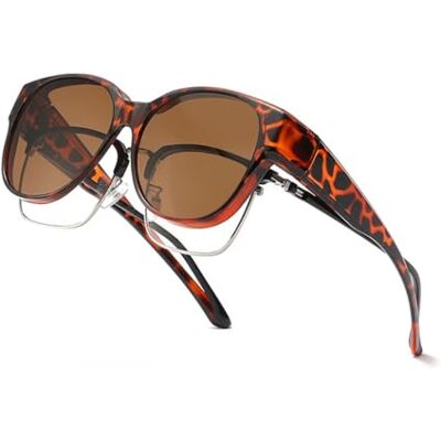 AOWVUTS Gepolariseerde zonnebril voor vrouwen Retro Vintage zonnebril UV400-bescherming Ultralicht Oversized Voor brildragers, autorijden, vissen, reizen, Luipaard. L AOWVUTS Gepolariseerde zonnebril voor vrouwen Retro Vintage zonnebril UV400-bescherming Ultralicht Oversized Voor brildragers, autorijden, vissen, reizen, Luipaard. L