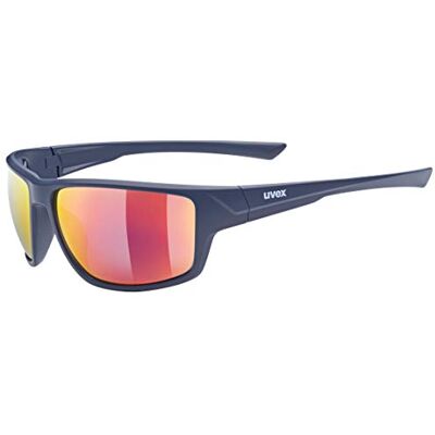 Uvex Sportstyle 230 Sportbril, uniseks, volwassenen, blauw (mat blauw/spiegelrood), één maat Eén maat Uvex Sportstyle 230 Sportbril, uniseks, volwassenen, blauw (mat blauw/spiegelrood), één maat Eén maat