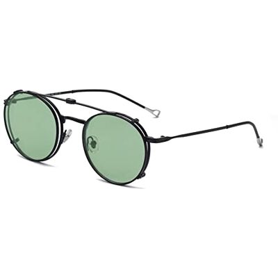 kachawoo Flip-bril gepolariseerde zonnebril clip op zonnebril voor mannen vrouwen groen roze blauw multifunctioneel montuur, Zwart en Groen, M M kachawoo Flip-bril gepolariseerde zonnebril clip op zonnebril voor mannen vrouwen groen roze blauw multifunctioneel montuur, Zwart en Groen, M M