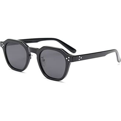 kachawoo TR90 Gepolariseerde Zonnebril Voor Vrouwen Mannen Vierkante Polygoon Retro Vintage Zonnebril Dik Frame Zonnebril Luxe Merk Ontwerp, Zwart, M M kachawoo TR90 Gepolariseerde Zonnebril Voor Vrouwen Mannen Vierkante Polygoon Retro Vintage Zonnebril Dik Frame Zonnebril Luxe Merk Ontwerp, Zwart, M M