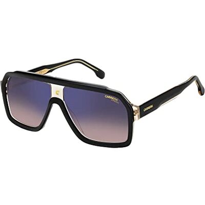 Carrera 1053/S Zonnebril, zwart, beige/bruin, shaded blue mirror 60/12/145 heren 60 Carrera 1053/S Zonnebril, zwart, beige/bruin, shaded blue mirror 60/12/145 heren 60