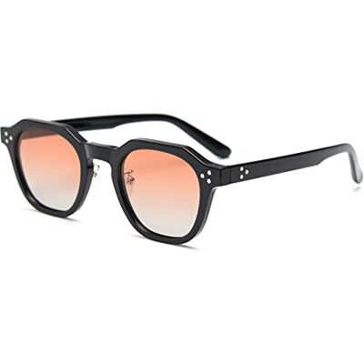 kachawoo TR90 Gepolariseerde Zonnebril Voor Vrouwen Mannen Vierkante Polygoon Retro Vintage Zonnebril Dik Frame Zonnebril Luxe Merk Ontwerp, Zwart met oranje M kachawoo TR90 Gepolariseerde Zonnebril Voor Vrouwen Mannen Vierkante Polygoon Retro Vintage Zonnebril Dik Frame Zonnebril Luxe Merk Ontwerp, Zwart met oranje M