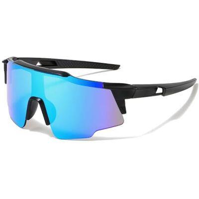 LOJUDI Gepolariseerde zonnebril voor kinderen UV400 sportzonnebril Spiegelzonnebril voor tieners Voor jongens en meisjes, spiegelblauw, M M LOJUDI Gepolariseerde zonnebril voor kinderen UV400 sportzonnebril Spiegelzonnebril voor tieners Voor jongens en meisjes, spiegelblauw, M M