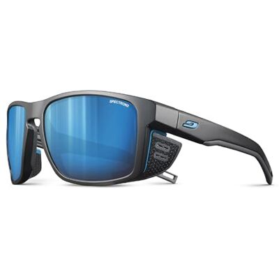 Julbo SHIELD zonnebril voor volwassenen, uniseks, zwart-blauw, categorie 3 Julbo SHIELD zonnebril voor volwassenen, uniseks, zwart-blauw, categorie 3