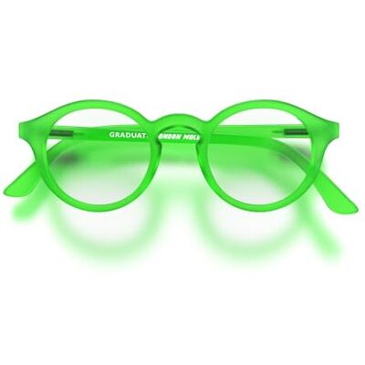 LONDON MOLE ® Graduate leesbril coole ronde lezer in pantovorm heren dames unisex veerscharnieren, Neon groen rubber S LONDON MOLE ® Graduate leesbril coole ronde lezer in pantovorm heren dames unisex veerscharnieren, Neon groen rubber S