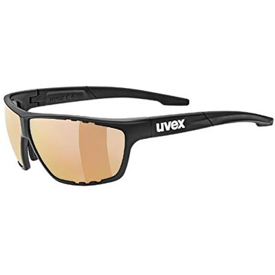 Uvex sportstyle 706 cv vm, sportbril voor volwassenen, uniseks, zwart mat/rood, één maat Uvex sportstyle 706 cv vm, sportbril voor volwassenen, uniseks, zwart mat/rood, één maat