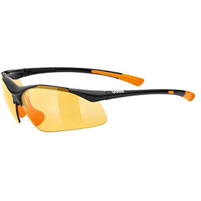 Uvex fietsbril sportstijl 223 zwart oranje Uvex fietsbril sportstijl 223 zwart oranje