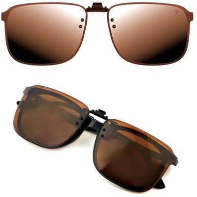 CREYESTAL Clip Gepolariseerde zonnebril, opklapbaar en ultralicht, zonnebril, zonneclip, voor heren en dames, 100% uv-bescherming, CE-gecertificeerd 135 mm CREYESTAL Clip Gepolariseerde zonnebril, opklapbaar en ultralicht, zonnebril, zonneclip, voor heren en dames, 100% uv-bescherming, CE-gecertificeerd 135 mm