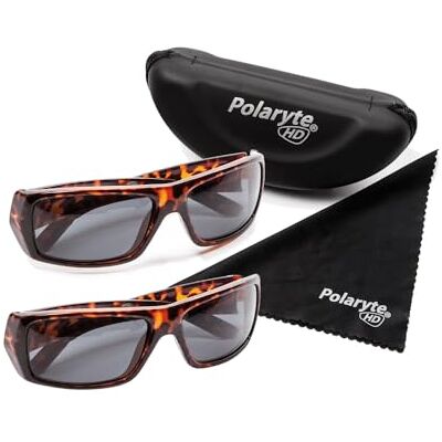 Polaryte HD 2 stuks gepolariseerde zonnebril, high-definition visie, UVA UVB UV400, elegant bruin met UV-bescherming, krasbestendig, Bruin Polaryte HD 2 stuks gepolariseerde zonnebril, high-definition visie, UVA UVB UV400, elegant bruin met UV-bescherming, krasbestendig, Bruin