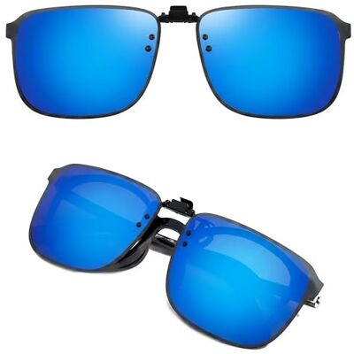 CREYESTAL Clip Gepolariseerde zonnebril, opklapbaar en ultralicht, zonnebril, zonneclip, voor heren en dames, 100% uv-bescherming, CE-gecertificeerd 135 mm CREYESTAL Clip Gepolariseerde zonnebril, opklapbaar en ultralicht, zonnebril, zonneclip, voor heren en dames, 100% uv-bescherming, CE-gecertificeerd 135 mm