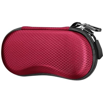 FINTIE Zonnebrillenkoker, harde houder EVA-zonnebril met karabijnhaak, brillenhouder etui voor heren dames fietsen sport, rood, L Large FINTIE Zonnebrillenkoker, harde houder EVA-zonnebril met karabijnhaak, brillenhouder etui voor heren dames fietsen sport, rood, L Large