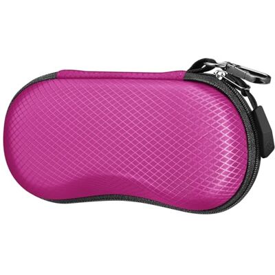 FINTIE Harde brillenkoker voor dames en heren draagbare zonnebrillenkoker met ritssluiting en clip, fuchsia, één maat Eén maat FINTIE Harde brillenkoker voor dames en heren draagbare zonnebrillenkoker met ritssluiting en clip, fuchsia, één maat Eén maat