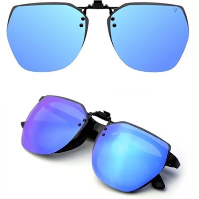 CREYESTAL Clip Gepolariseerde Zonnebril, Optilbaar en Ultralicht, Overbril, zonneclip, Heren, Dames, 100% Anti-UV, CE-gecertificeerd Eén maat CREYESTAL Clip Gepolariseerde Zonnebril, Optilbaar en Ultralicht, Overbril, zonneclip, Heren, Dames, 100% Anti-UV, CE-gecertificeerd Eén maat