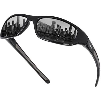 Duduma Tr8116 Zonnebril voor heren en dames, gepolariseerd, voor outdoorsporten, autorijden, bergbeklimmen, sport, met UV400-bescherming, Zwart frame met zwarte glazen, Eén maat Eén maat Duduma Tr8116 Zonnebril voor heren en dames, gepolariseerd, voor outdoorsporten, autorijden, bergbeklimmen, sport, met UV400-bescherming, Zwart frame met zwarte glazen, Eén maat Eén maat