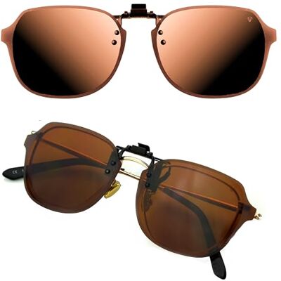 CREYESTAL Clip Gepolariseerde zonnebril, opklapbaar en ultralicht, zonnebril, zonneclip, voor heren en dames, 100% uv-bescherming, CE-gecertificeerd M CREYESTAL Clip Gepolariseerde zonnebril, opklapbaar en ultralicht, zonnebril, zonneclip, voor heren en dames, 100% uv-bescherming, CE-gecertificeerd M