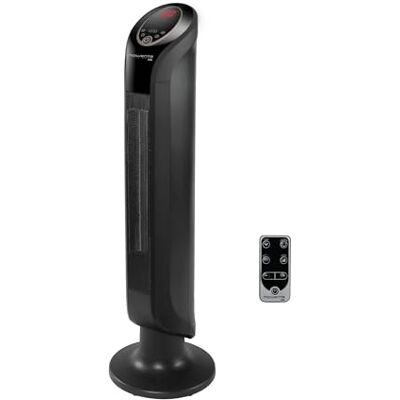 Rowenta Intense Comfort Hot, ventilatortoren, intensief keramiek, hete radiator, 3 warmtestanden, eenvoudig te bedienen, 2400 W, zwart/roestvrij staal, SO9420F0 Rowenta Intense Comfort Hot, ventilatortoren, intensief keramiek, hete radiator, 3 warmtestanden, eenvoudig te bedienen, 2400 W, zwart/roestvrij staal, SO9420F0