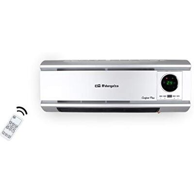 Orbegozo SP 6500 Wandverwarming, 2000 W, afstandsbediening, dagelijkse en wekelijkse programmering, oververhittingsbeveiliging, led-paneel, 1 liter, 44 dB, kunststof, keramiek, zilver Orbegozo SP 6500 Wandverwarming, 2000 W, afstandsbediening, dagelijkse en wekelijkse programmering, oververhittingsbeveiliging, led-paneel, 1 liter, 44 dB, kunststof, keramiek, zilver