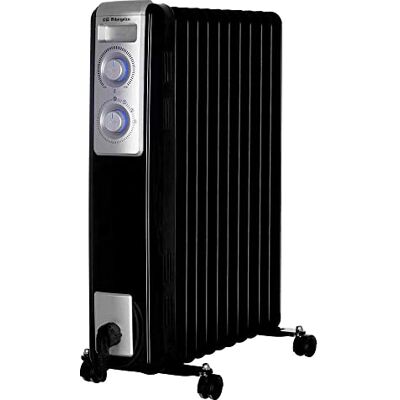 Orbegozo RN 2500 olieradiator, 11 elementen, 2500 W, ledlicht, instelbare thermostaat, afsluitbaar, zwenkwielen, zwart Orbegozo RN 2500 olieradiator, 11 elementen, 2500 W, ledlicht, instelbare thermostaat, afsluitbaar, zwenkwielen, zwart