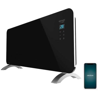 Cecotec Ready Warm 6770 Crystal Connect Wi-Fi energiezuinige elektrische radiator, 2.000 W, regelbare thermostaat, timer, voet, oververhittingsbeveiliging, zwart Cecotec Ready Warm 6770 Crystal Connect Wi-Fi energiezuinige elektrische radiator, 2.000 W, regelbare thermostaat, timer, voet, oververhittingsbeveiliging, zwart