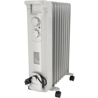 Dedra DESCON DA-J2052F Olieradiator met ventilator, 2000 W + 400 W, extra verwarming, thermostaat, temperatuurregeling, ventilator, wielen Dedra DESCON DA-J2052F Olieradiator met ventilator, 2000 W + 400 W, extra verwarming, thermostaat, temperatuurregeling, ventilator, wielen