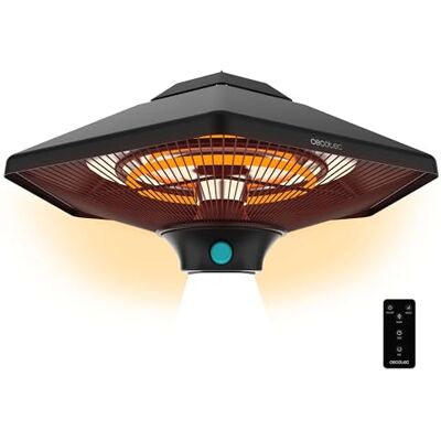 Cecotec ReadyWarm 2000 Power Ceiling Elektrische buitenverwarming 2000 W in 3 niveaus, halogeentechnologie, IP34-bescherming, afstandsbediening, dekkingsbereik 10 m² Cecotec ReadyWarm 2000 Power Ceiling Elektrische buitenverwarming 2000 W in 3 niveaus, halogeentechnologie, IP34-bescherming, afstandsbediening, dekkingsbereik 10 m²
