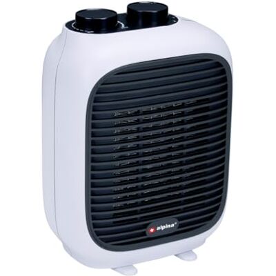 alpina PTC1601 Mobiele elektrische radiator, 1500 W, ventilatorkachel van 10 tot 15 m², elektrische verwarming voor warme en koude lucht, inclusief handvat, kunststof, wit alpina PTC1601 Mobiele elektrische radiator, 1500 W, ventilatorkachel van 10 tot 15 m², elektrische verwarming voor warme en koude lucht, inclusief handvat, kunststof, wit