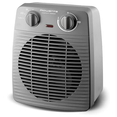 Rowenta Compact Power, SO2212F0 ventilatorkachel, draagbaar, tot 35 m², eco-modus, 1000 W/2000 W, mechanische thermostaat, oververhittingsbeveiliging, grijs, SO2212F0 Rowenta Compact Power, SO2212F0 ventilatorkachel, draagbaar, tot 35 m², eco-modus, 1000 W/2000 W, mechanische thermostaat, oververhittingsbeveiliging, grijs, SO2212F0