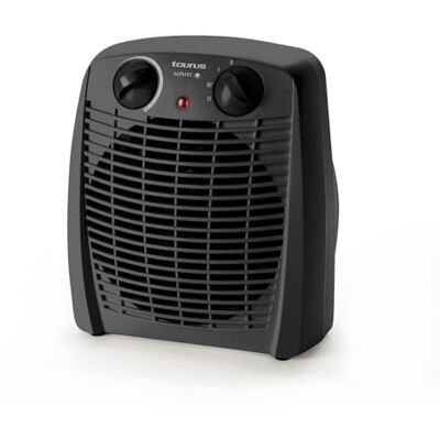 Taurus New Gobi ventilatorkachel 2000 W 2 warmtestanden ventilatorfunctie instelbare thermostaat thermische bescherming controlelampje draaggreep zwart Taurus New Gobi ventilatorkachel 2000 W 2 warmtestanden ventilatorfunctie instelbare thermostaat thermische bescherming controlelampje draaggreep zwart