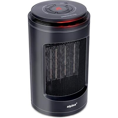 alpina Draagbare ventilatorkachel – ventilatorverwarming 1200 W met warme en koude lucht – elektrische verwarming met digitale thermostaat verstelbaar 15 – 35 °C – compacte elektrische radiator zwart alpina Draagbare ventilatorkachel – ventilatorverwarming 1200 W met warme en koude lucht – elektrische verwarming met digitale thermostaat verstelbaar 15 – 35 °C – compacte elektrische radiator zwart