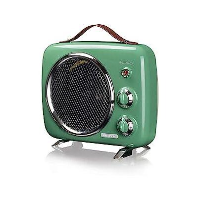 Ariete Vintage ventilatorradiator, koud en warm, verstelbare thermostaat, eenvoudige draaggreep, 2000 W, groen Ariete Vintage ventilatorradiator, koud en warm, verstelbare thermostaat, eenvoudige draaggreep, 2000 W, groen