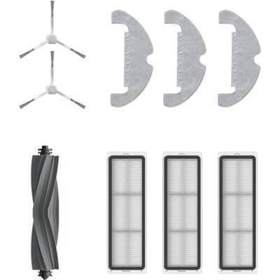 dreame D10 Plus Gen2 robotaccessoireset bestaande uit 3 dweilen, 3 filters, 2 zijborstels, 1 hoofdborstel, originele accessoires dreame D10 Plus Gen2 robotaccessoireset bestaande uit 3 dweilen, 3 filters, 2 zijborstels, 1 hoofdborstel, originele accessoires