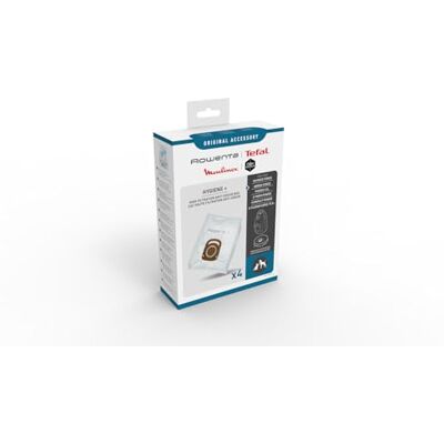 Rowenta ZR200720 Set van 4 hygiënezakken, antigeur, Compatibel met Compact Power, Power XXL, Silence Force, X-Trem Power busstofzuigers, zwart, wit Rowenta ZR200720 Set van 4 hygiënezakken, antigeur, Compatibel met Compact Power, Power XXL, Silence Force, X-Trem Power busstofzuigers, zwart, wit