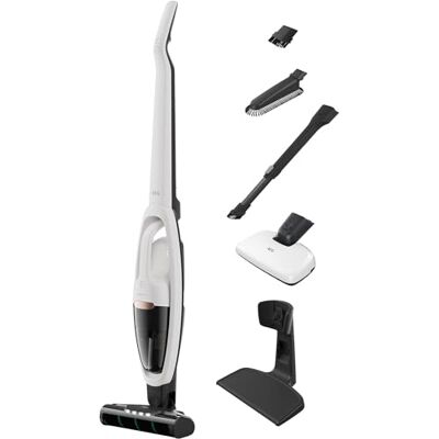 AEG Draadloze Stofzuiger, AS52HP25SH, Hygiënisch 5000, Vloermondstuk met LED-voorlicht, Meubelborstel, Vrijstaande parkeerfunctie, Hygiënisch efilter, wasbaar, 58% gerecycled kunststof, 80 dB, Shellwit AEG Draadloze Stofzuiger, AS52HP25SH, Hygiënisch 5000, Vloermondstuk met LED-voorlicht, Meubelborstel, Vrijstaande parkeerfunctie, Hygiënisch efilter, wasbaar, 58% gerecycled kunststof, 80 dB, Shellwit