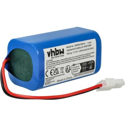 vhbw Batterij compatibel met Dibea D960, GT200, GT9, V750, V780, V780s, V870 stofzuiger, huishoudelijke robot (2600 mAh, 14,8 V, Li-ion) vhbw Batterij compatibel met Dibea D960, GT200, GT9, V750, V780, V780s, V870 stofzuiger, huishoudelijke robot (2600 mAh, 14,8 V, Li-ion)
