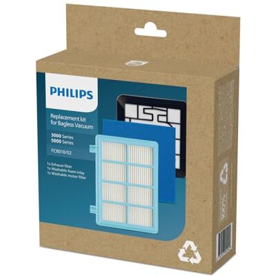 Philips FC8010/02 Filterkit voor PowerPro Compact en Active Canister stofzuiger Philips FC8010/02 Filterkit voor PowerPro Compact en Active Canister stofzuiger
