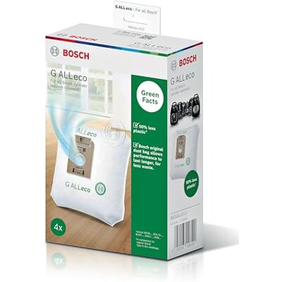 Bosch 4 stuks stofzuigerzakken type G All Eco BBZGALLECO 99,9% filtratie met hygiënische sluiting 50% minder kunststof voor alle huidige series behalve BSG8, BGL10, BGN1, BSG1 Bosch 4 stuks stofzuigerzakken type G All Eco BBZGALLECO 99,9% filtratie met hygiënische sluiting 50% minder kunststof voor alle huidige series behalve BSG8, BGL10, BGN1, BSG1