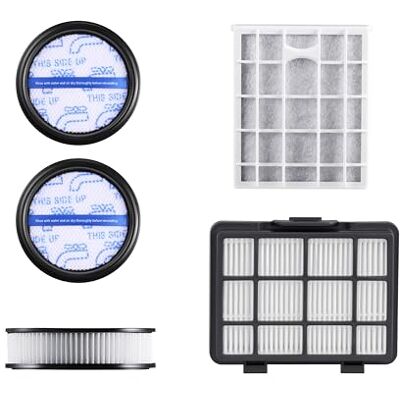 Eureka Vervangende HEPA-filterset voor NEC490SE accustofzuiger (1x HEPA-filter, 2 x filterkatoenset, 1 x HEPA-montage, 1 x filterkatoen) Eureka Vervangende HEPA-filterset voor NEC490SE accustofzuiger (1x HEPA-filter, 2 x filterkatoenset, 1 x HEPA-montage, 1 x filterkatoen)