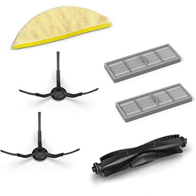 Kärcher Originele accessoireset voor RCV 5 robotstofzuiger, bevat 1 hoofdborstel, 1 doek, 2 zijborstels en 2 filters Kärcher Originele accessoireset voor RCV 5 robotstofzuiger, bevat 1 hoofdborstel, 1 doek, 2 zijborstels en 2 filters