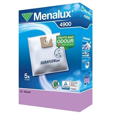 Menalux 4900 Duraflow 5 stofzuigerzakken (Import Duitsland) Menalux 4900 Duraflow 5 stofzuigerzakken (Import Duitsland)