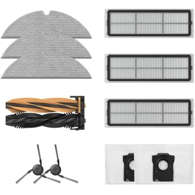 dreame Originele vervangende accessoireset voor D20 pro plus robotstofzuiger en vloerreiniger, bevat x1 HyperStream DuoBrush, x2 zijborstels, x3 stoffilters, 2 stofzakken, x3 mop hoezen dreame Originele vervangende accessoireset voor D20 pro plus robotstofzuiger en vloerreiniger, bevat x1 HyperStream DuoBrush, x2 zijborstels, x3 stoffilters, 2 stofzakken, x3 mop hoezen