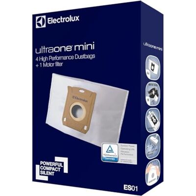 Electrolux ES01 accessoires voor stofzuigers, 4 synthetische zakken + 1 motorfilter Electrolux ES01 accessoires voor stofzuigers, 4 synthetische zakken + 1 motorfilter
