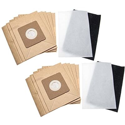 vhbw Stofzuigerzakken (papier) + filter met 12 stuks geschikt voor Rowenta RO2611EA, RO2643, RO2643EA, RO5227, RO5227EA stofzuiger vhbw Stofzuigerzakken (papier) + filter met 12 stuks geschikt voor Rowenta RO2611EA, RO2643, RO2643EA, RO5227, RO5227EA stofzuiger
